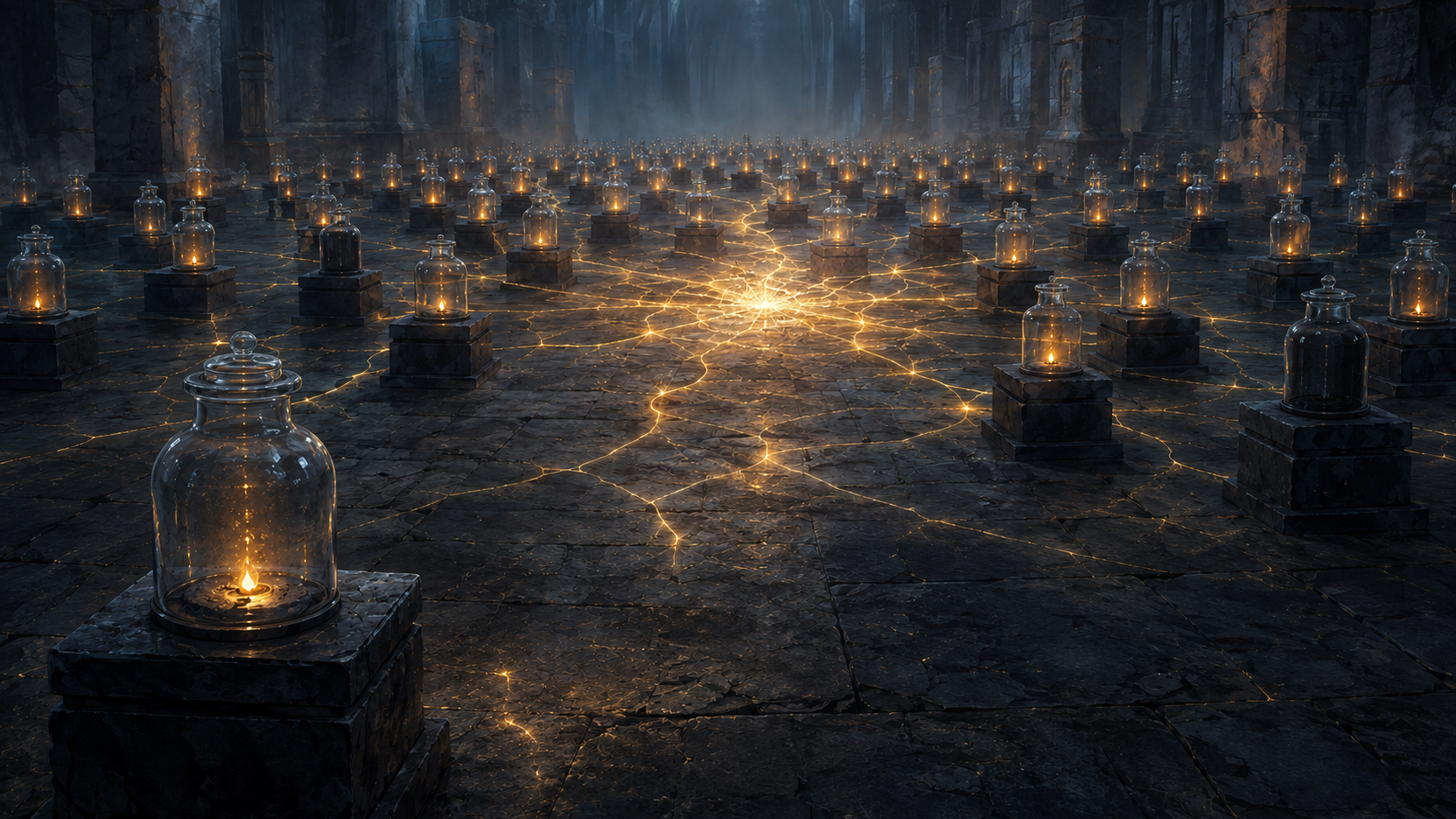 Scored Alone, They Built a Commons — a painterly illustration conveying this idea from “Scored Alone, They Built a Commons: The Game Theory of Accidental AI Agent Coordination”